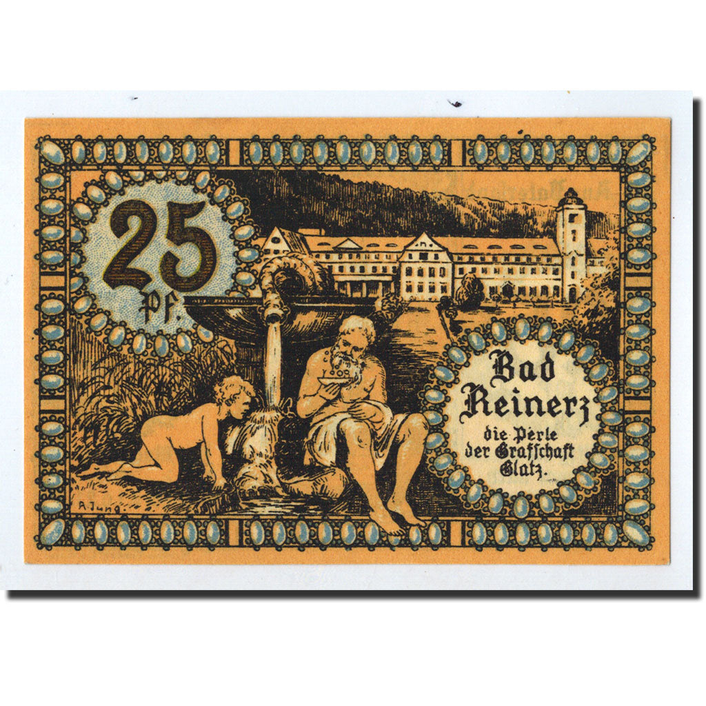 Banknote, Germany, Reinerz, 25 Pfennig, paysage, 1921, 1921-07-01, UNC(63)