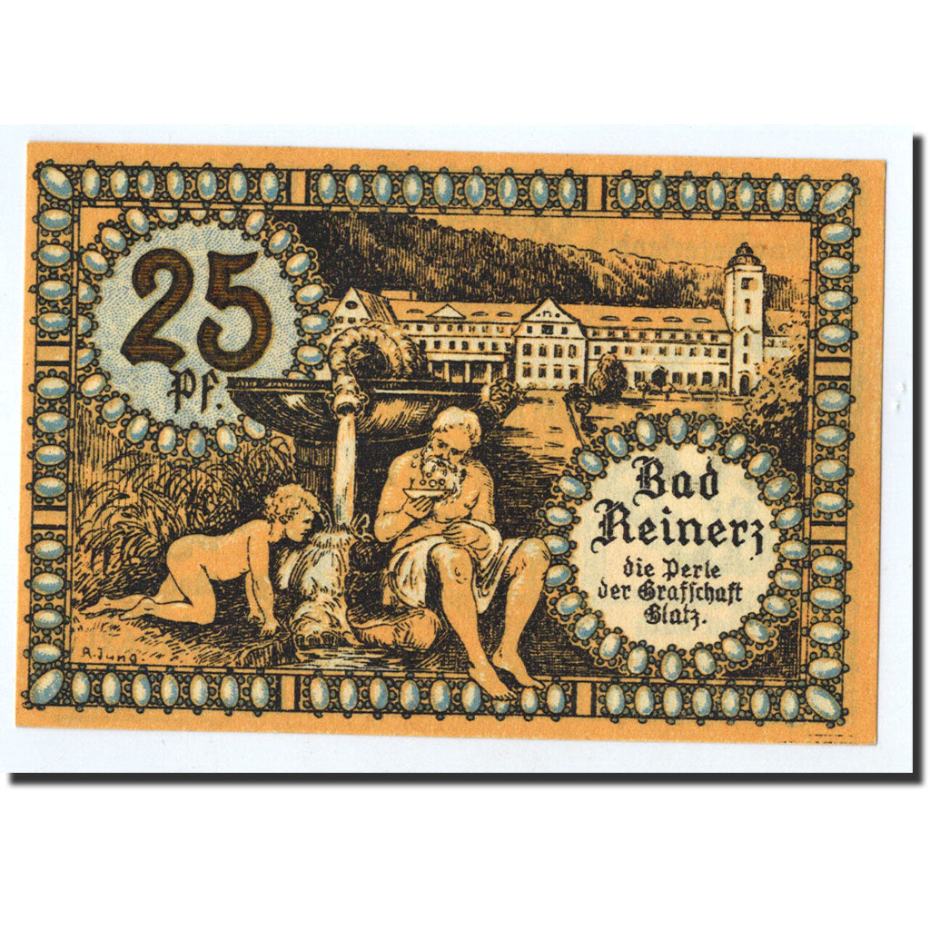 Banknote, Germany, Reinerz, 25 Pfennig, manoir, 1921, 1921-07-01, UNC(63)