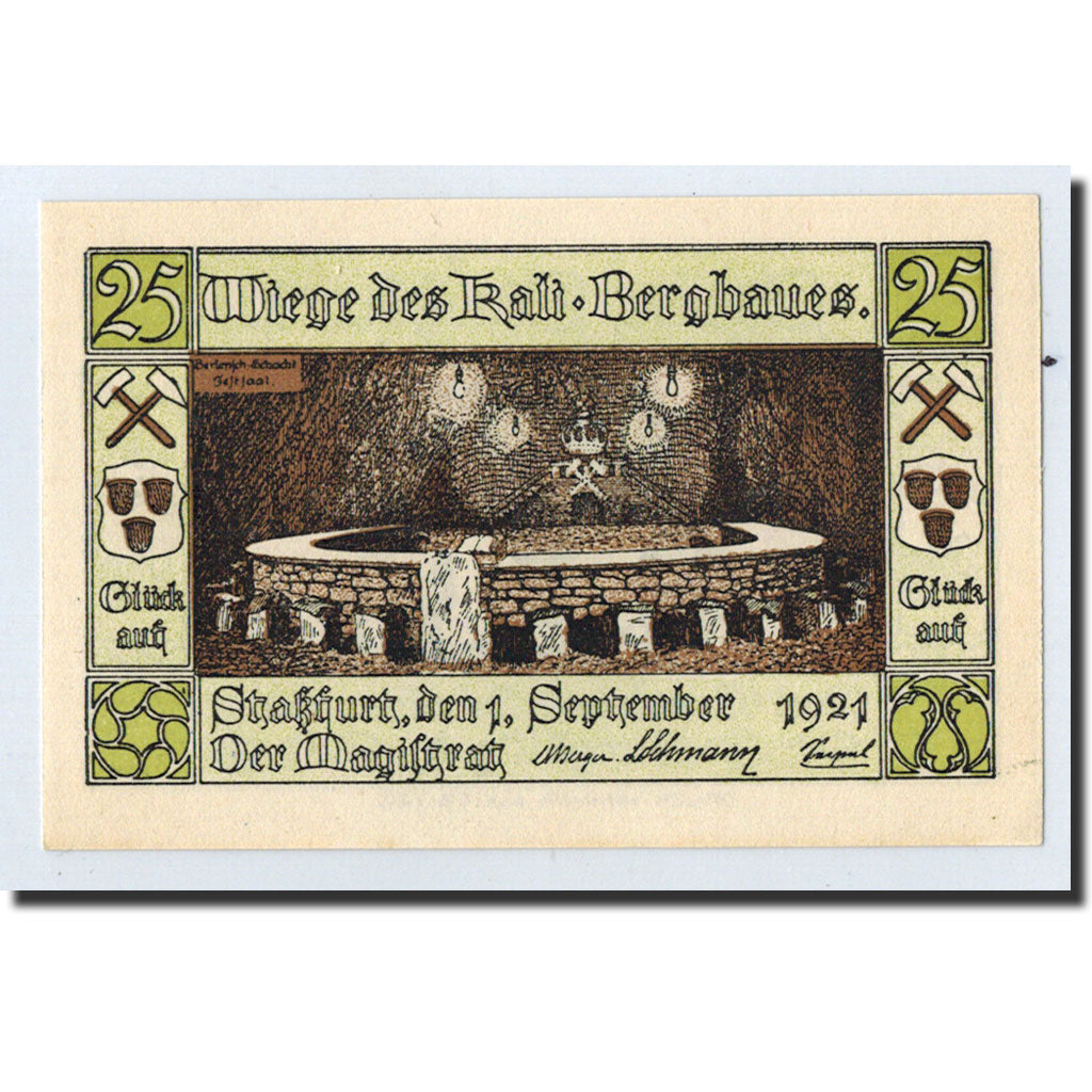 Banknote, Germany, Stassfurt, 25 Pfennig, Ecusson, 1921, 1921-09-01, UNC(63)