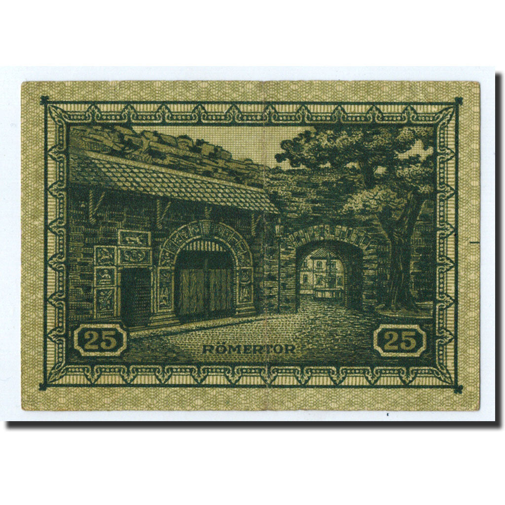 Banknote, Germany, Remagen, 25 Pfennig, portrait, 1921, 1921-01-01, UNC(63)