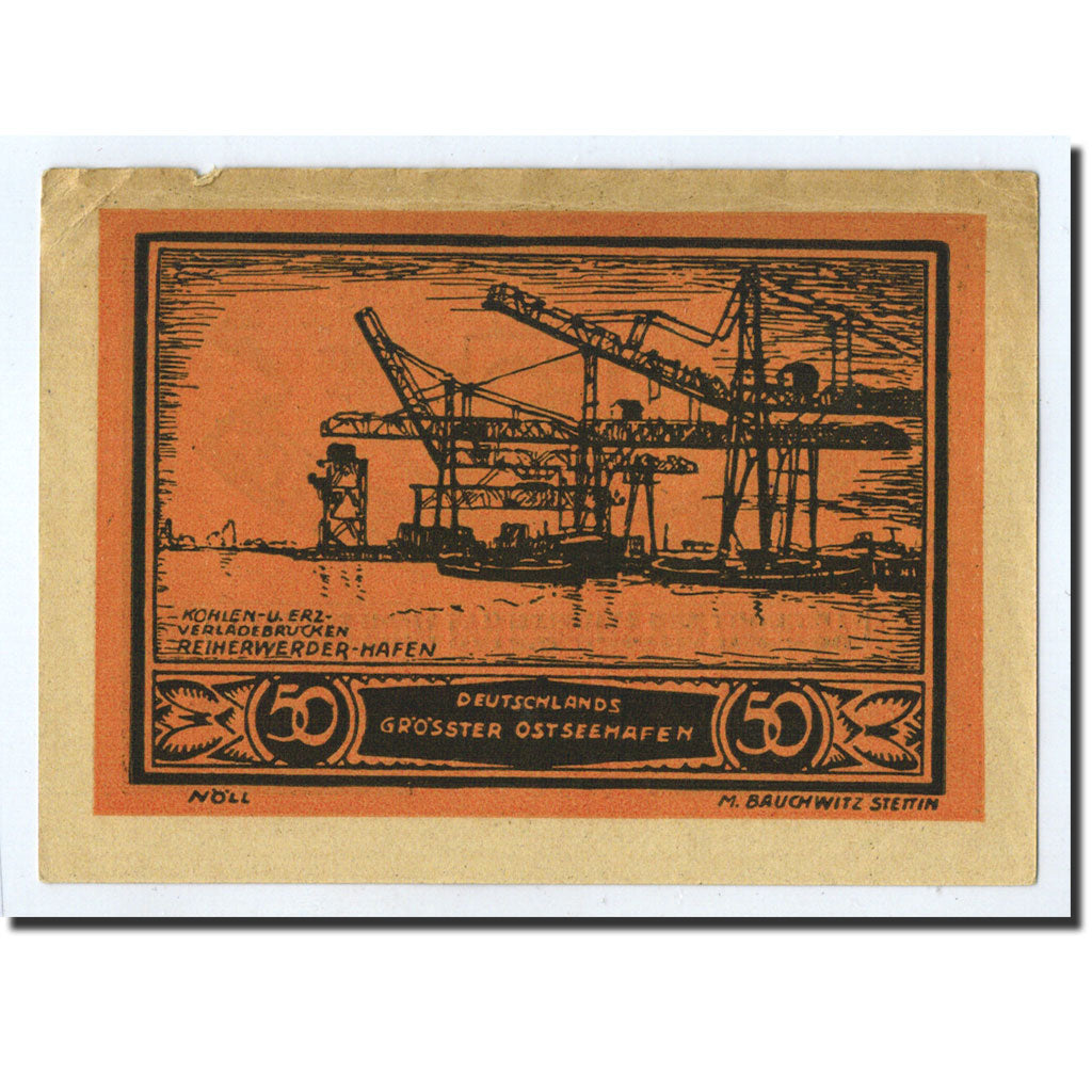 Billet, Allemagne, Stettin, 50 Pfennig, Port, 1922, 1922-01-01, SPL, Mehl:1270.3