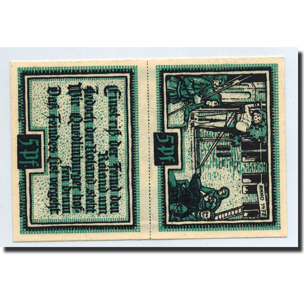 Banknote, Germany, Quedlinburg Stadt, 10 Pfennig, personnage, O.D, Undated