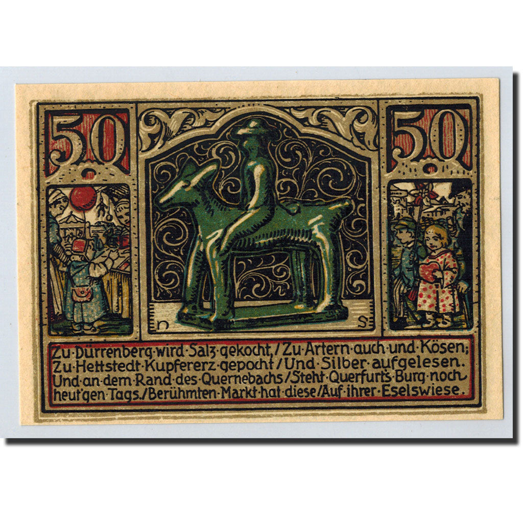 Banknote, Germany, Querfurt, 50 Pfennig, Ecusson, 1921, 1921-08-24, UNC(63)