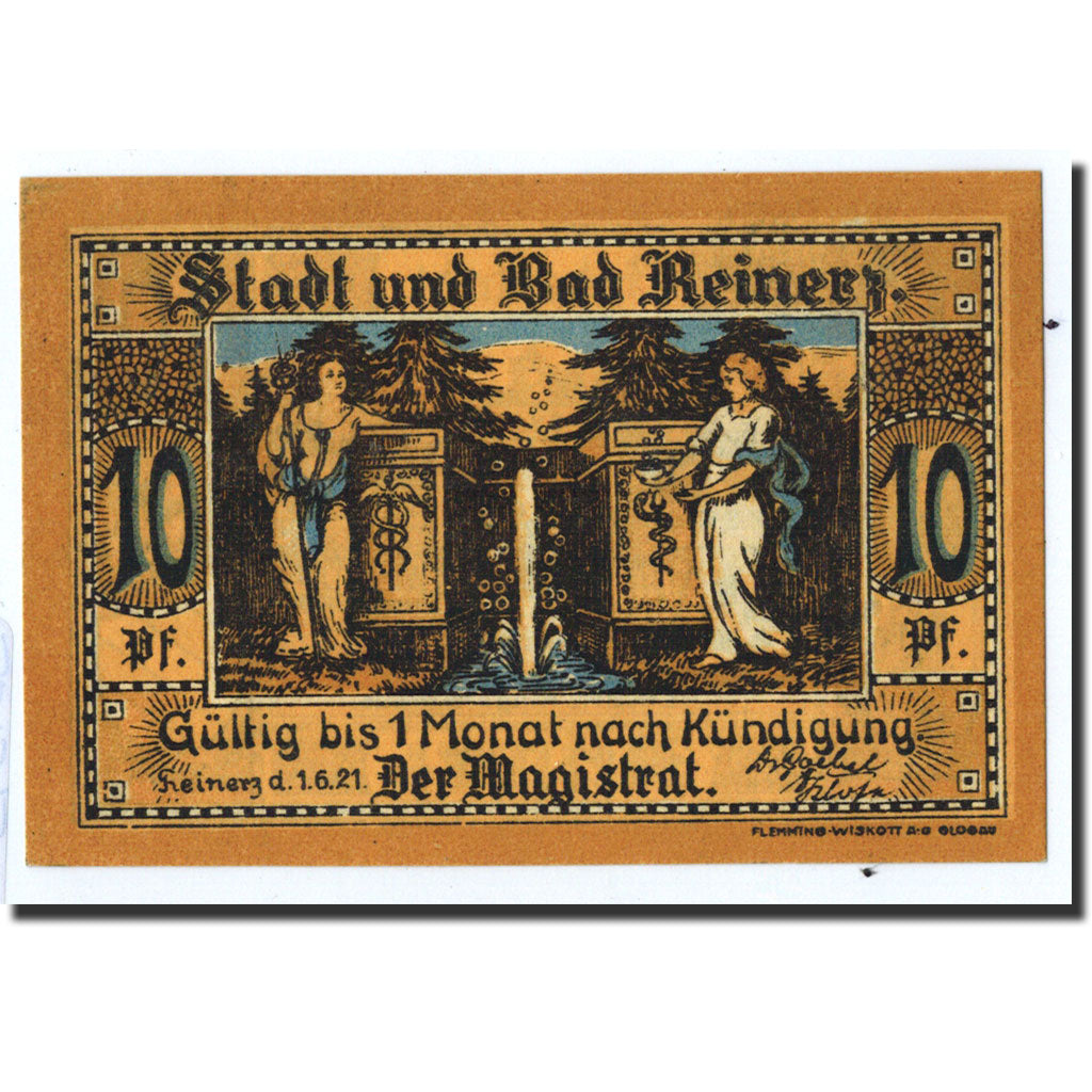 Banknote, Germany, Reinerz, 10 Pfennig, place, 1921, 1921-06-01, UNC(63)