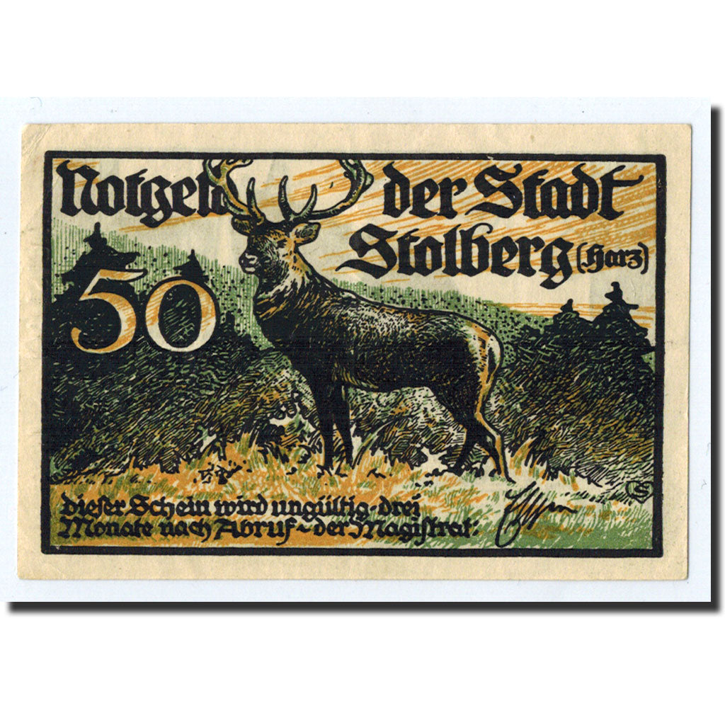 Banknote, Germany, Stolberg, 50 Pfennig, Animaux, O.D, Undated, UNC(63)