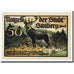 Banknote, Germany, Stolberg, 50 Pfennig, Animaux, O.D, Undated, UNC(63)