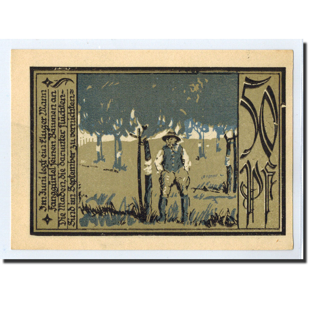 Banknote, Germany, Aschersleben, 50 Pfennig, personnage, 1921, 1921-12-01