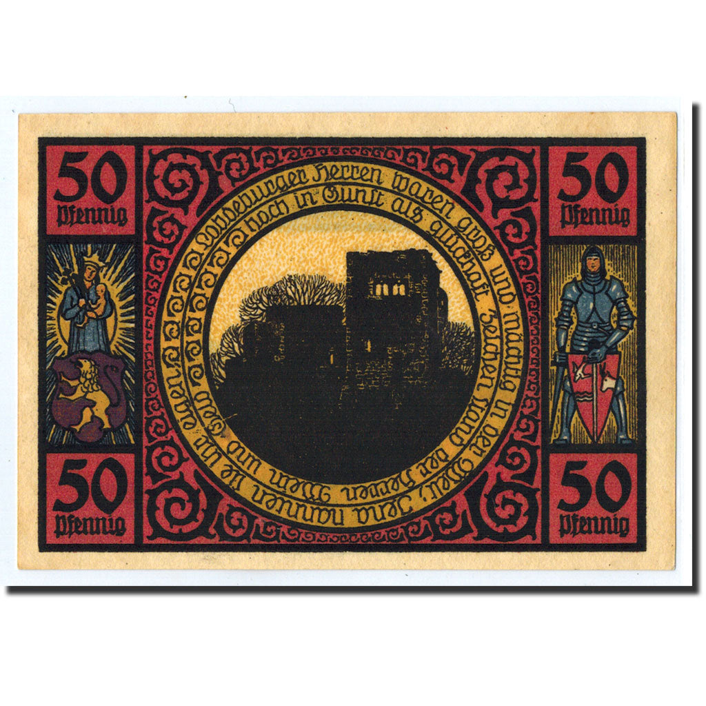 Banknote, Germany, Lobeda Stadt, 50 Pfennig, pont, 1921, Undated, UNC(63)