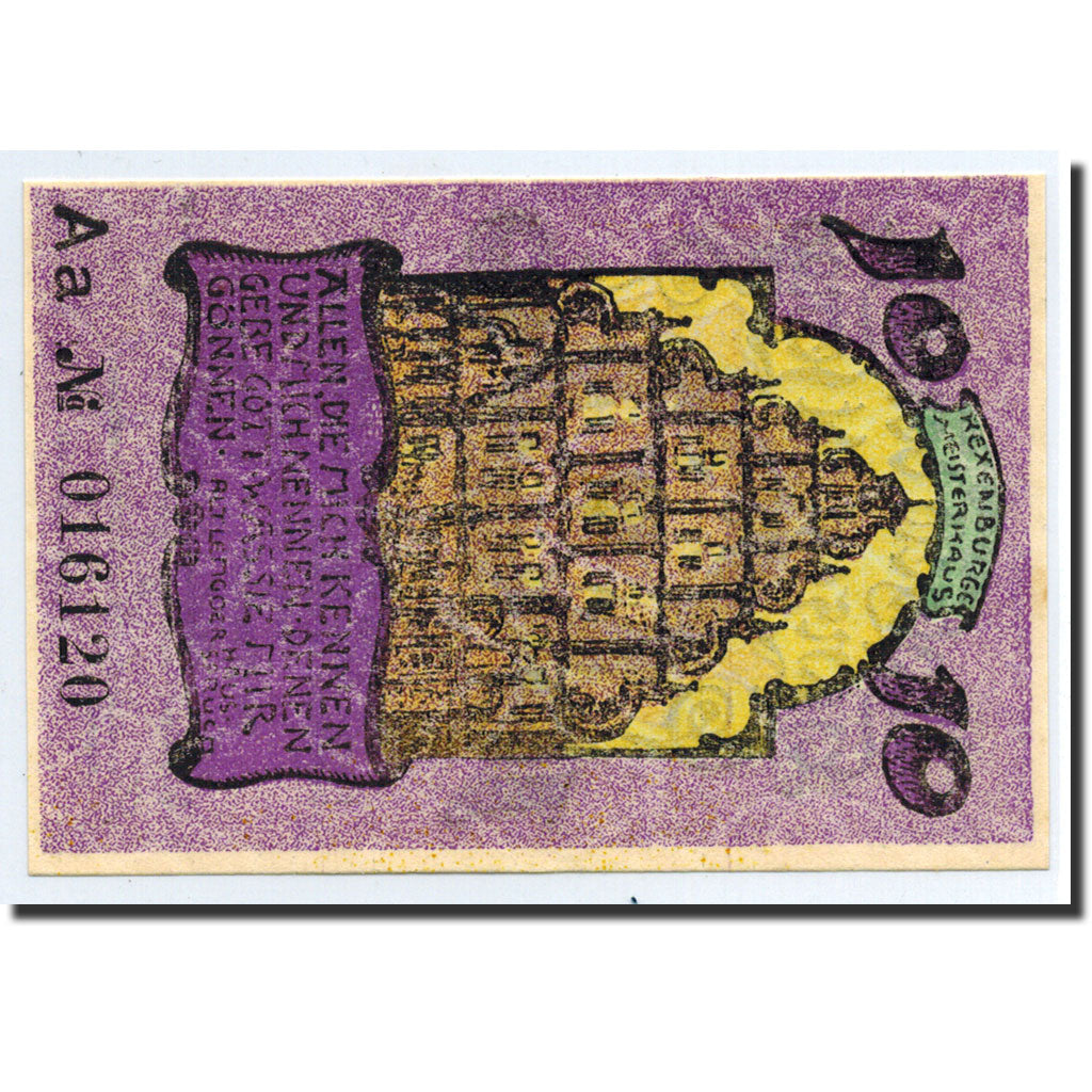 Banknote, Germany, Lemgo Stadt, 10 Pfennig, Fleur, 1921, 1921-05-02, EF(40-45)