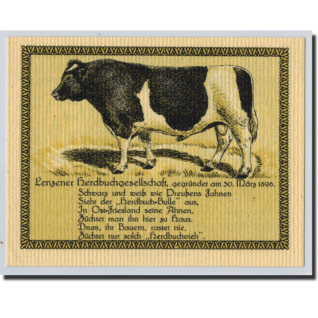 Banknote, Germany, Lenzen a.d. Elbe, 50 Pfennig, Animaux, 1922, Undated