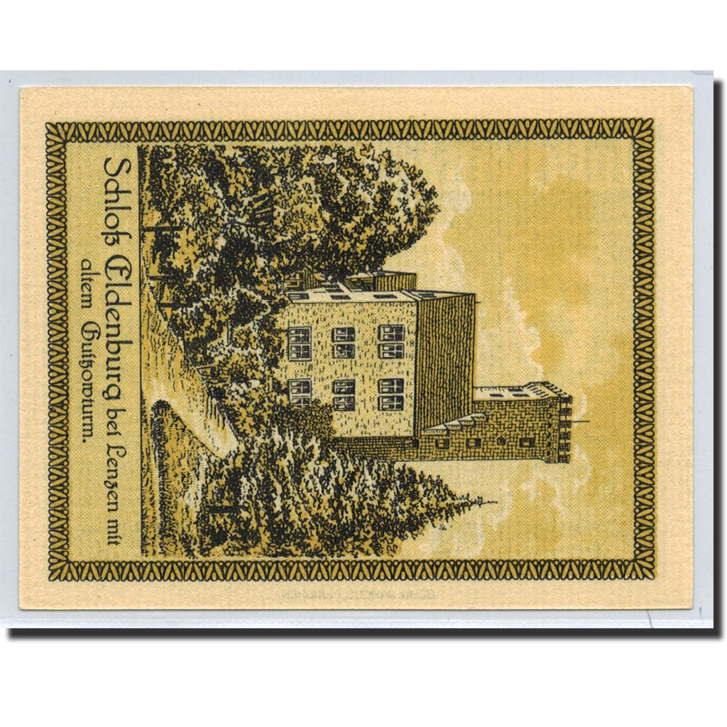 Banknote, Germany, Lenzen a.d. Elbe, 75 Pfennig, château, 1922, Undated