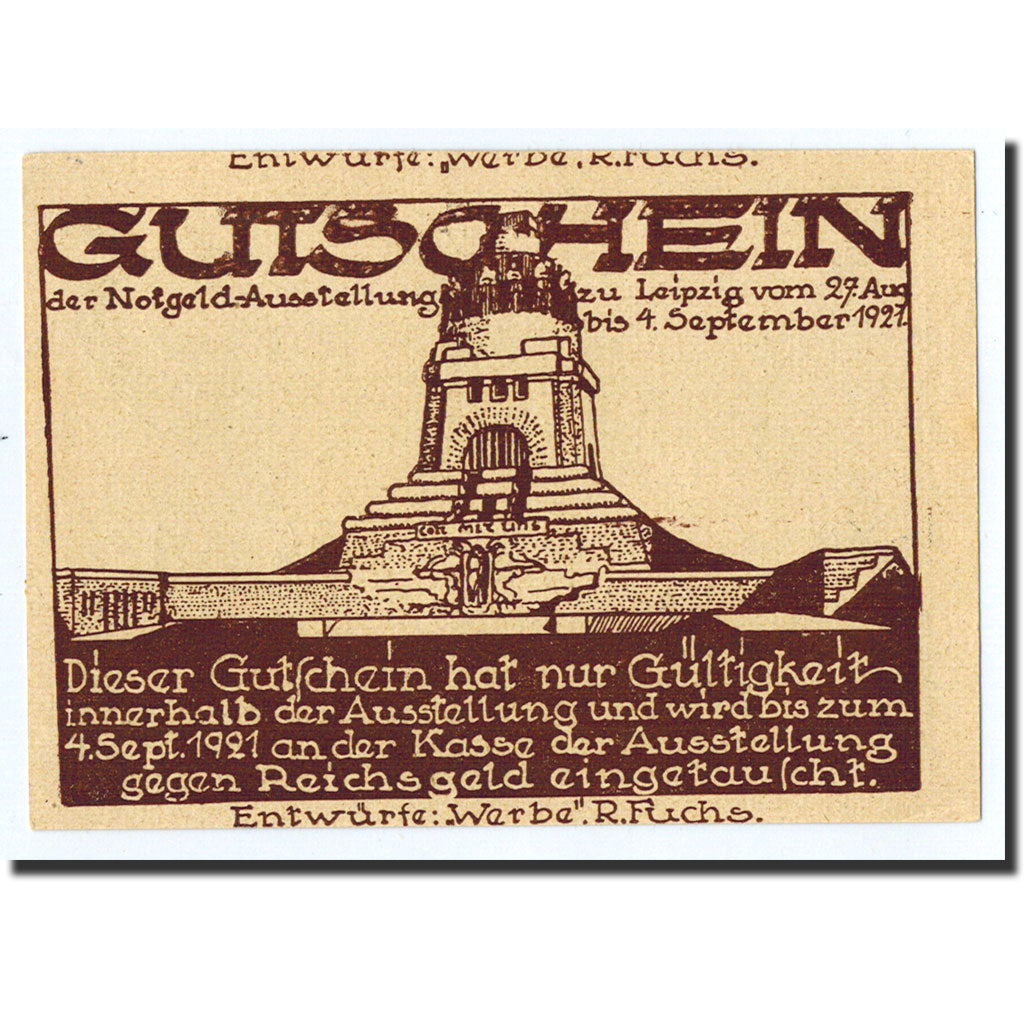 Banknote, Germany, Leipzig Stadt, 25 Pfennig, personnage, 1921, 1921-08-27