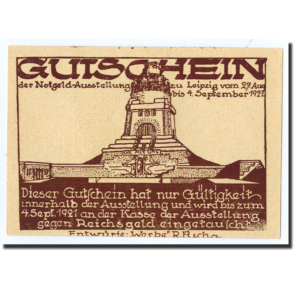Banknote, Germany, Leipzig Stadt, 50 Pfennig, personnage, 1921, 1921-08-27