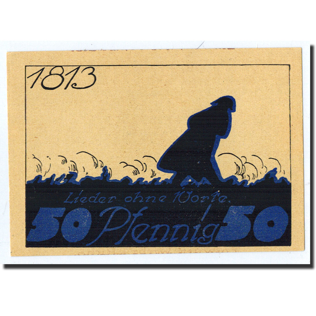 Banknote, Germany, Leipzig Stadt, 50 Pfennig, personnage, 1921, 1921-08-27