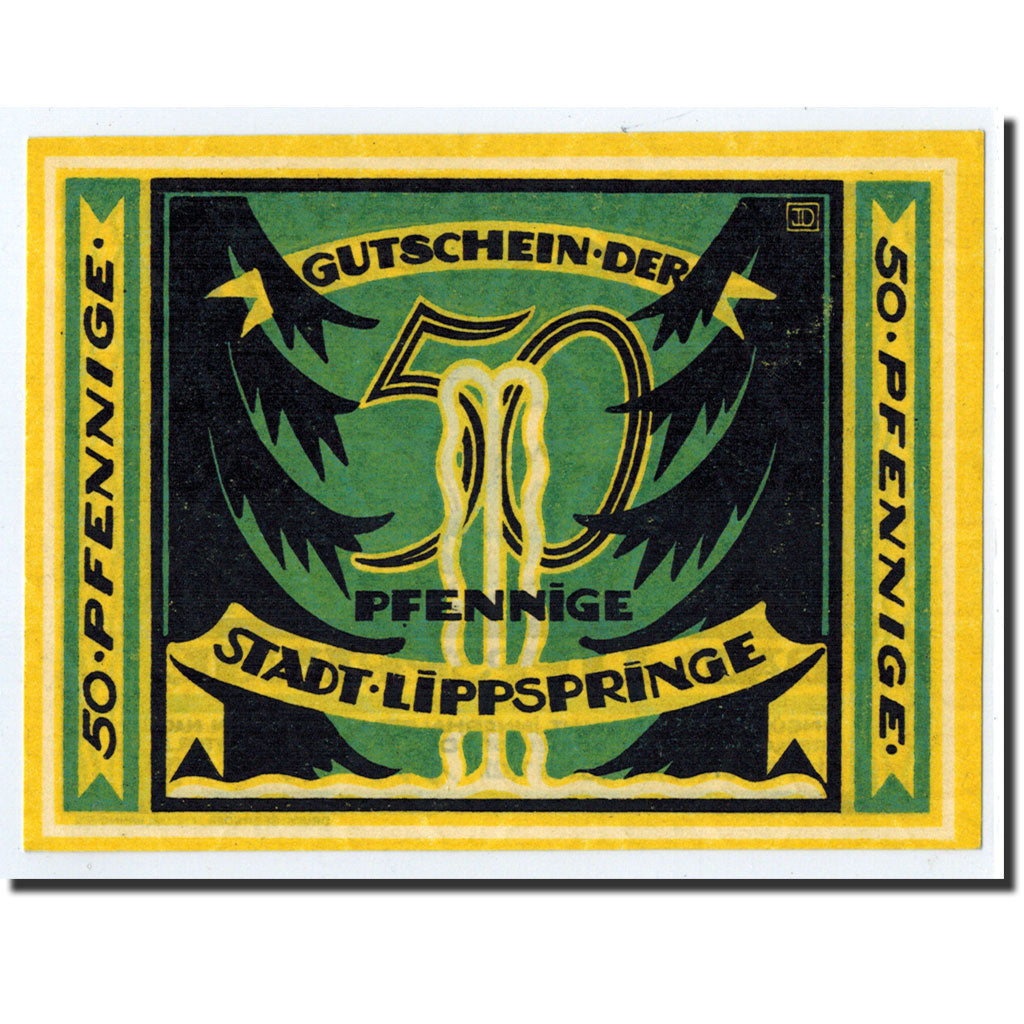 Banknote, Germany, Lippspringe, 50 Pfennig, personnage, 1921, 1921-05-28