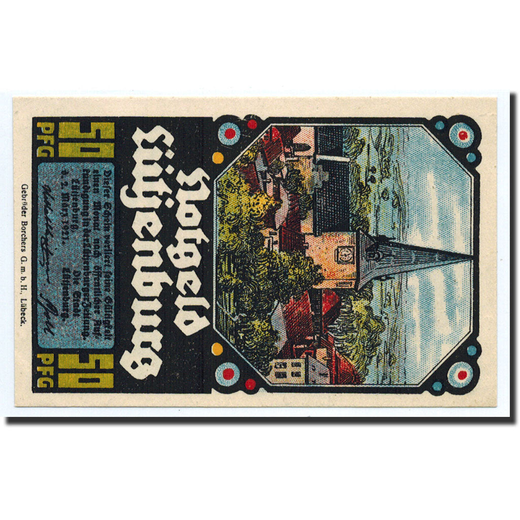 Banknote, Germany, Lutjenburg, 50 Pfennig, paysage, 1921, 1921-03-02, UNC(63)