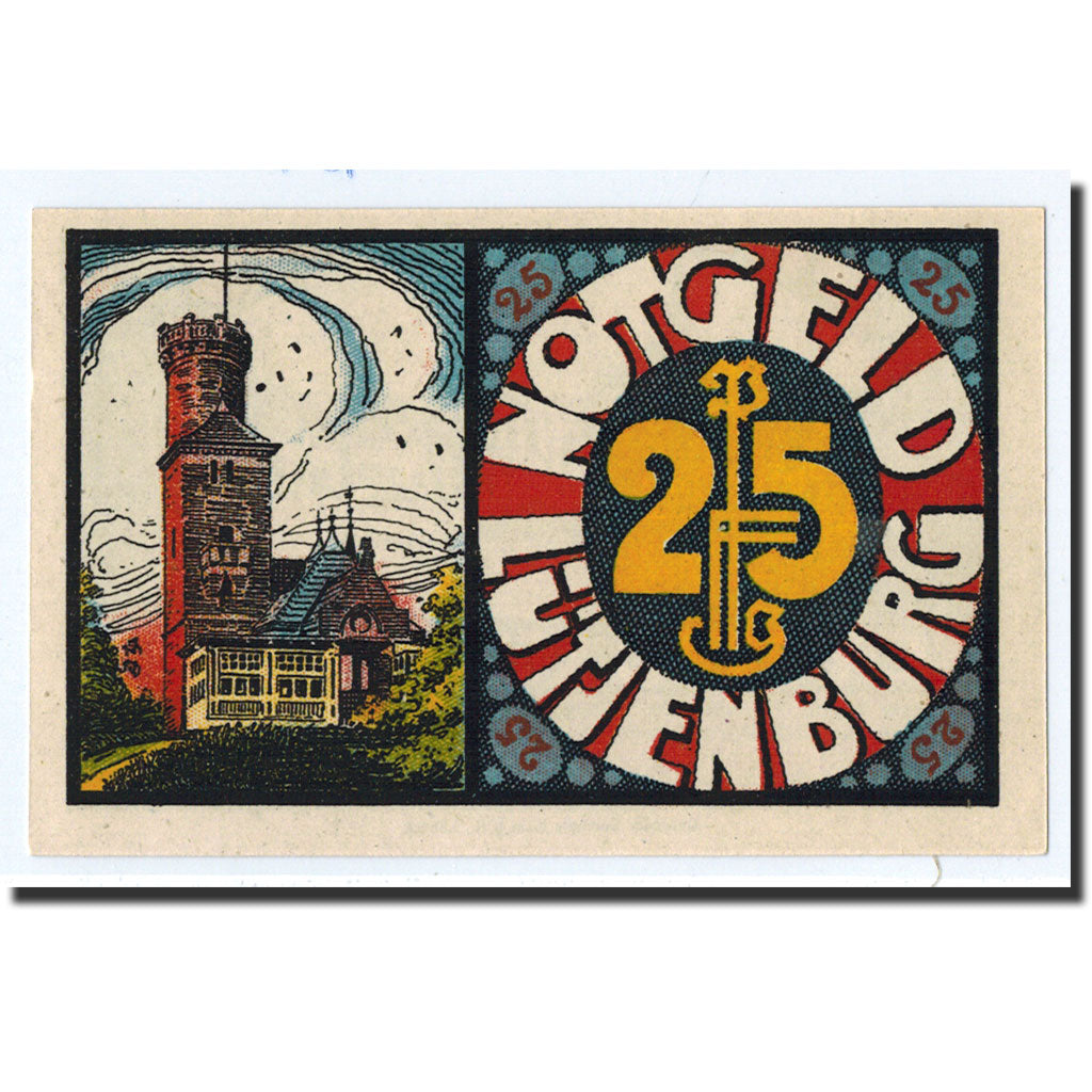 Banknote, Germany, Lutjenburg, 25 Pfennig, paysage, 1921, 1921-03-02, UNC(63)