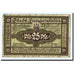 Banknote, Germany, Langensalza Stadt, 25 Pfennig, château, 1920, Undated
