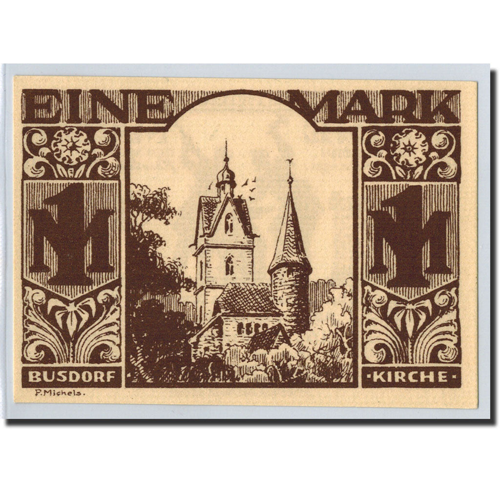Banknote, Germany, Paderborn, 1 Mark, château, 1921, 1921-11-10, UNC(63)