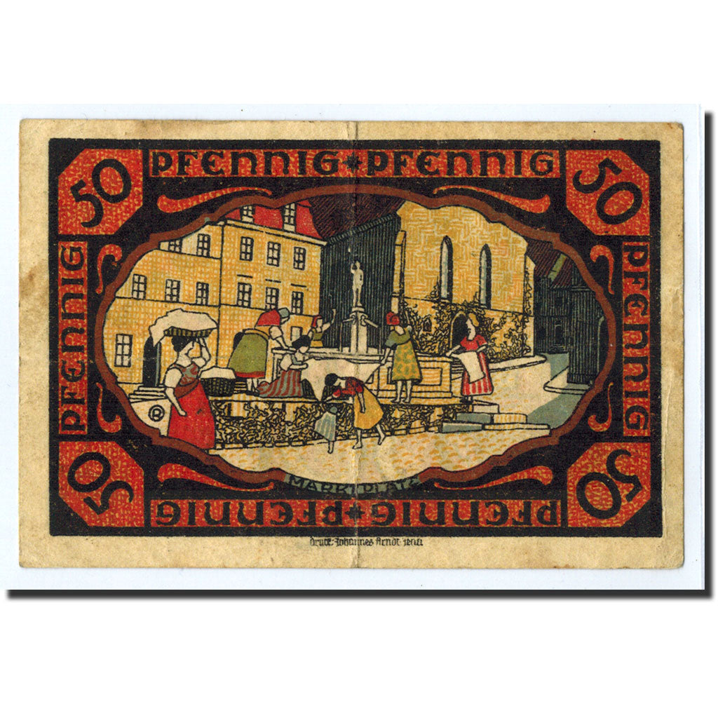Banknote, Germany, Possneck, 50 Pfennig, personnage, O.D, Undated, UNC(63)