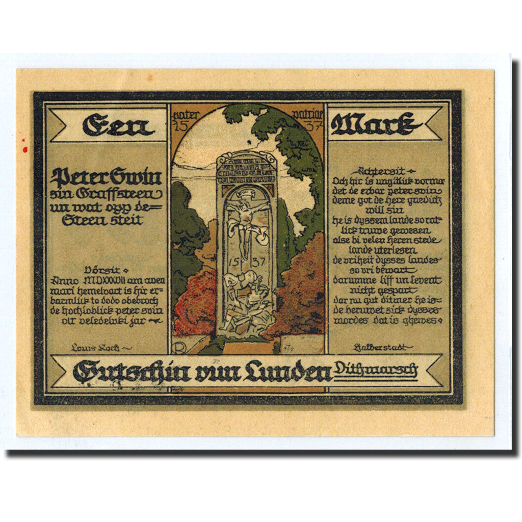 Banknote, Germany, Lunden, 100 Pfennig, Ecusson, 1921, 1921-05-19, UNC(63)