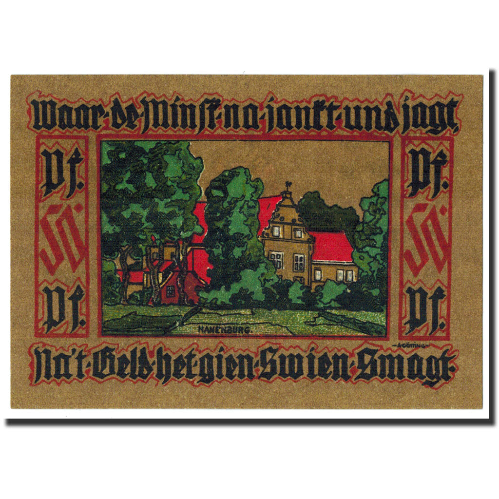 Banknote, Germany, Leer, 50 Pfennig, paysage, 1921, Undated, UNC(63), Mehl:782.1