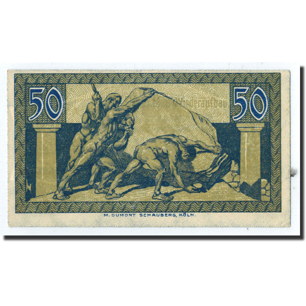 Banknote, Germany, Bonn, 50 Pfennig, personnage, 1920, Undated, UNC(63)