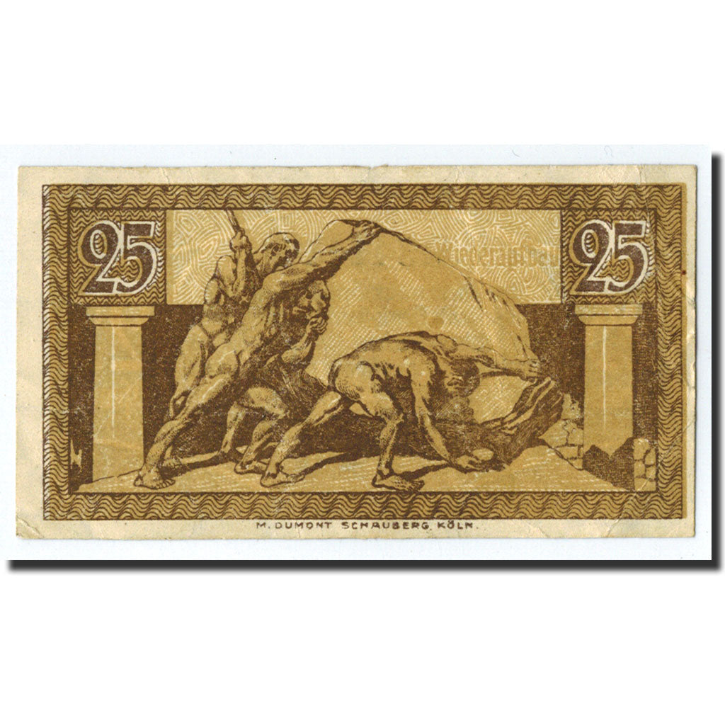 Banknote, Germany, Bonn, 25 Pfennig, personnage, 1920, Undated, UNC(63)