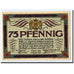 Banknote, Germany, Lingen Stadt, 75 Pfennig, notes de musique, 1921, 1921-09-01