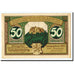 Banknote, Germany, Leutenberg, 50 Pfennig, château, 1922, 1922-08-31, UNC(63)