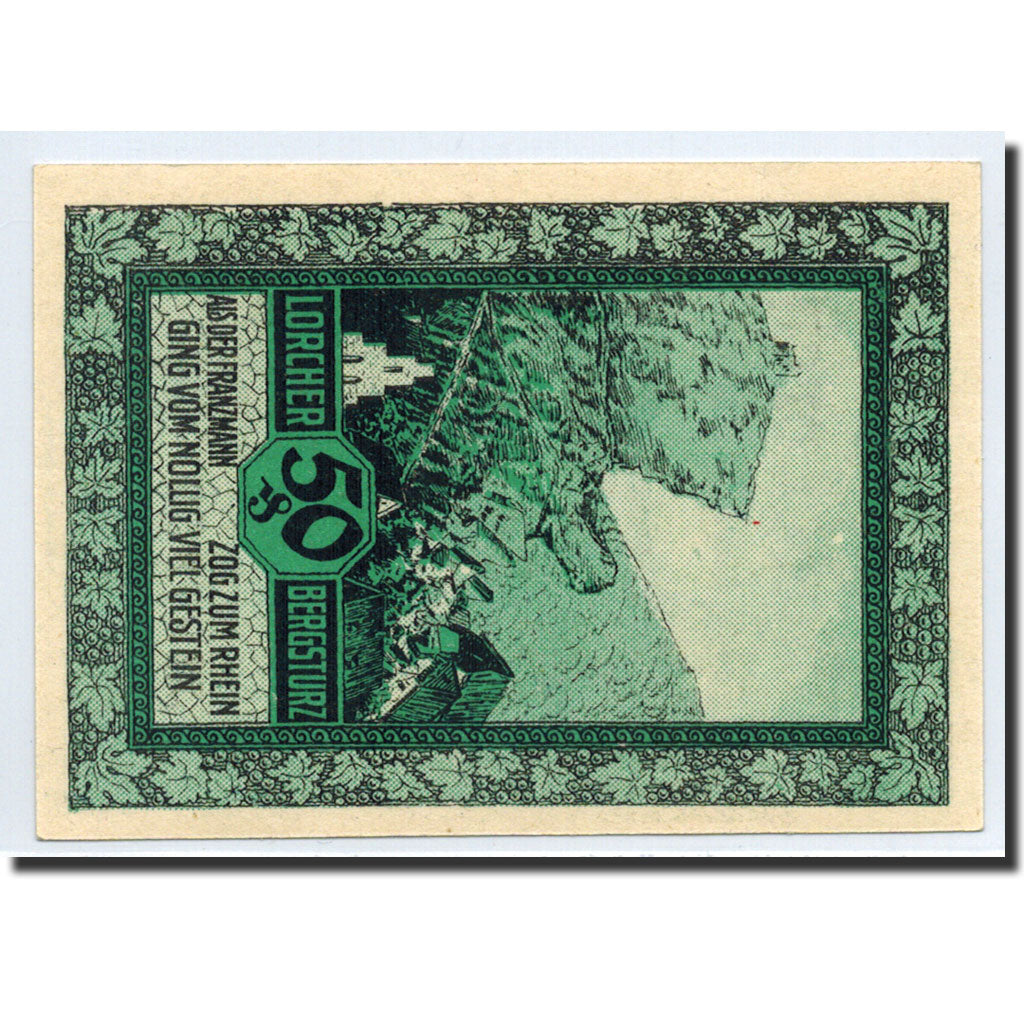 Banknote, Germany, Lorch, 50 Pfennig, paysage, 1921, 1921-06-15, UNC(63)