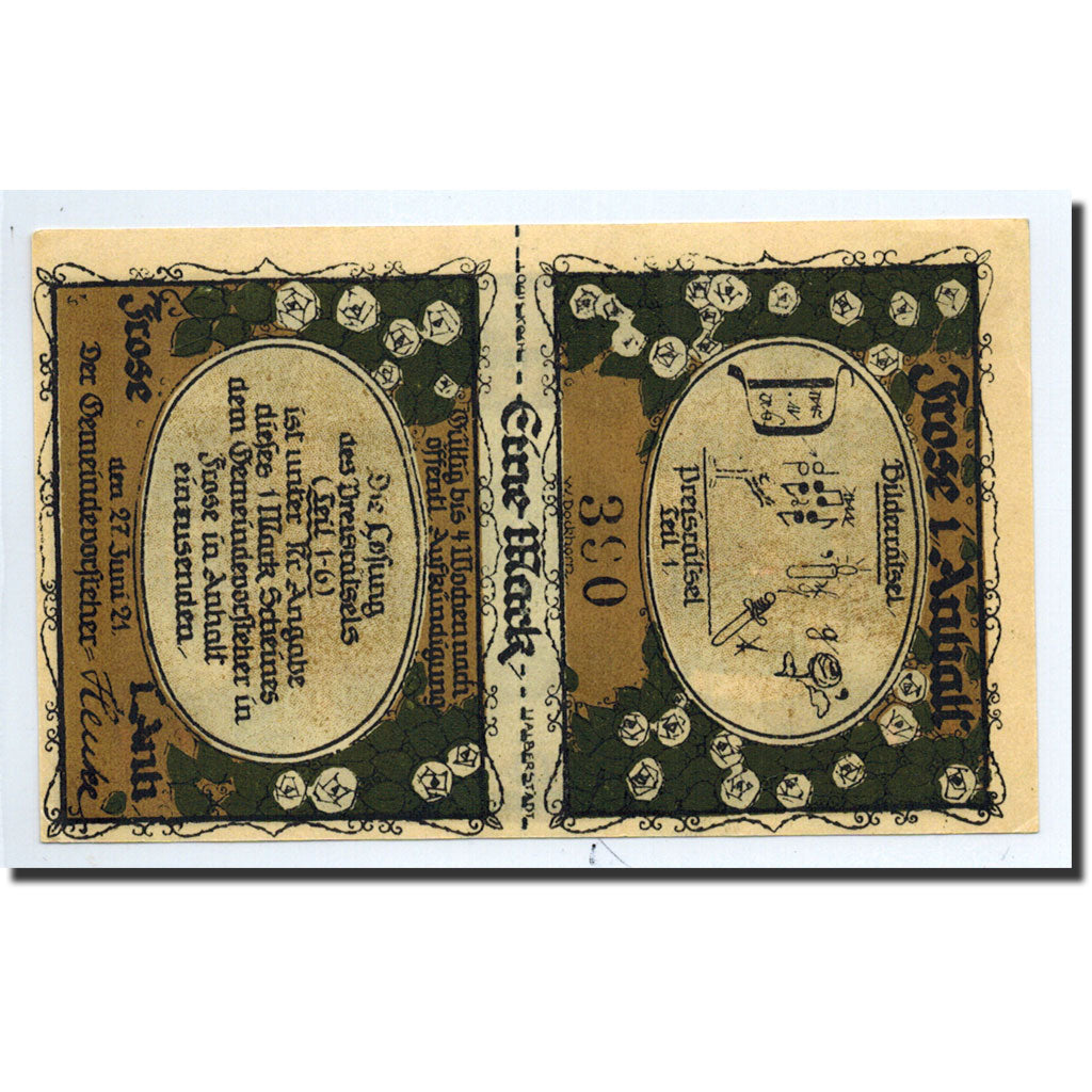 Banknote, Germany, Frose, 50 Pfennig, monastère, 1921, 1921-06-27, UNC(63)