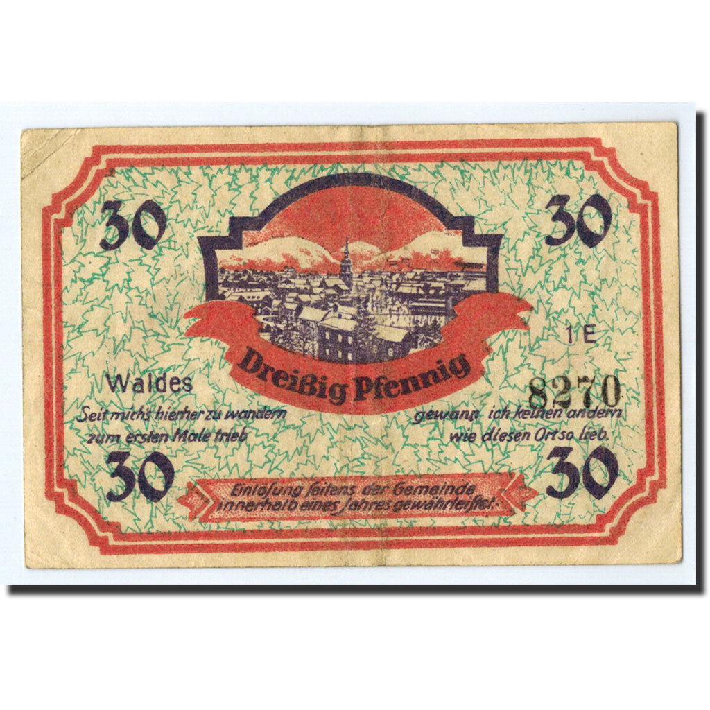 Banknote, Germany, Friedrichroda Stadt, 30 Pfennig, paysage, O.D, UNC(63)