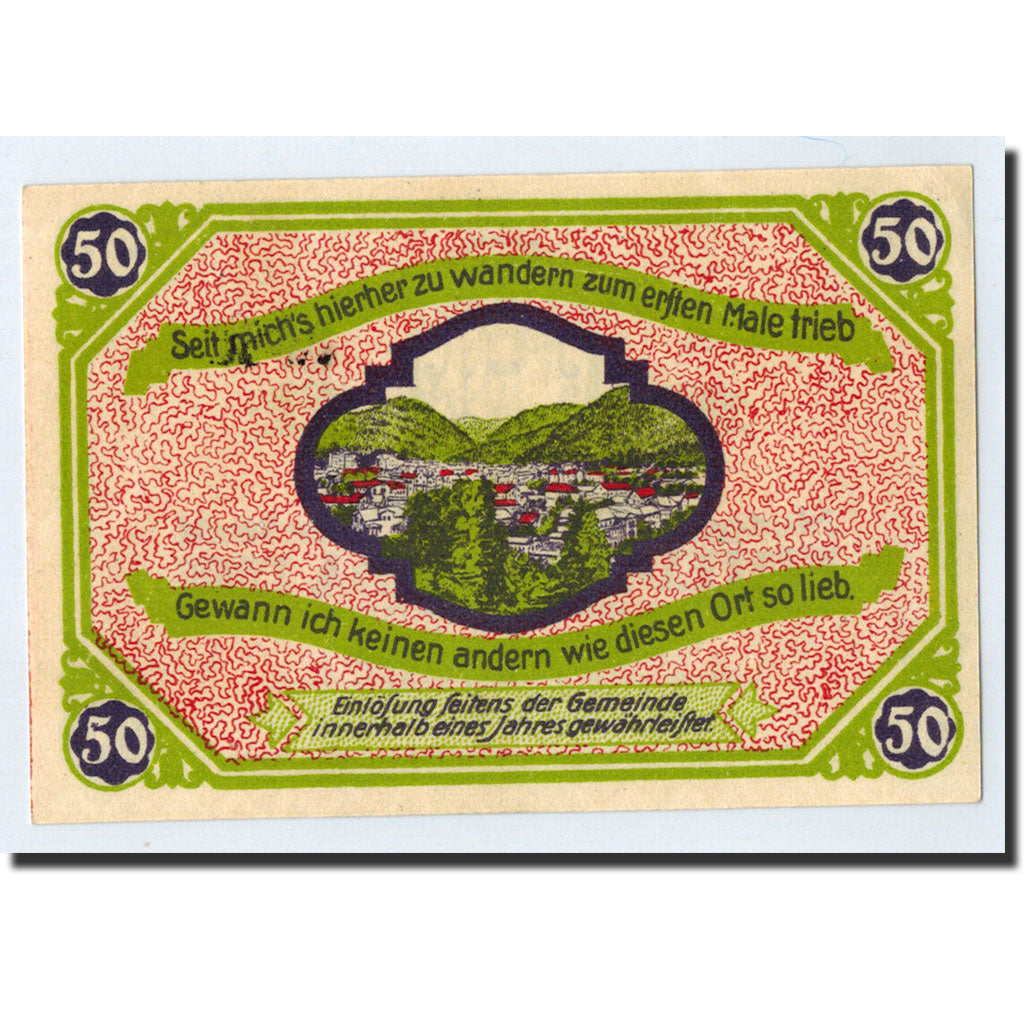 Banknote, Germany, Friedrichroda Stadt, 50 Pfennig, paysage, O.D, UNC(63)