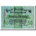 Banknote, Germany, Frankfurt am Main Stadt, 50 Pfennig, Ecusson, 1917
