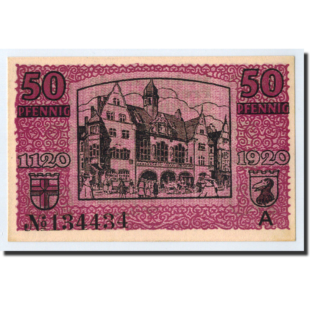 Banknote, Germany, Freiburg i. Br. Stadt, 50 Pfennig, Ville, 1920, 1920-03-30