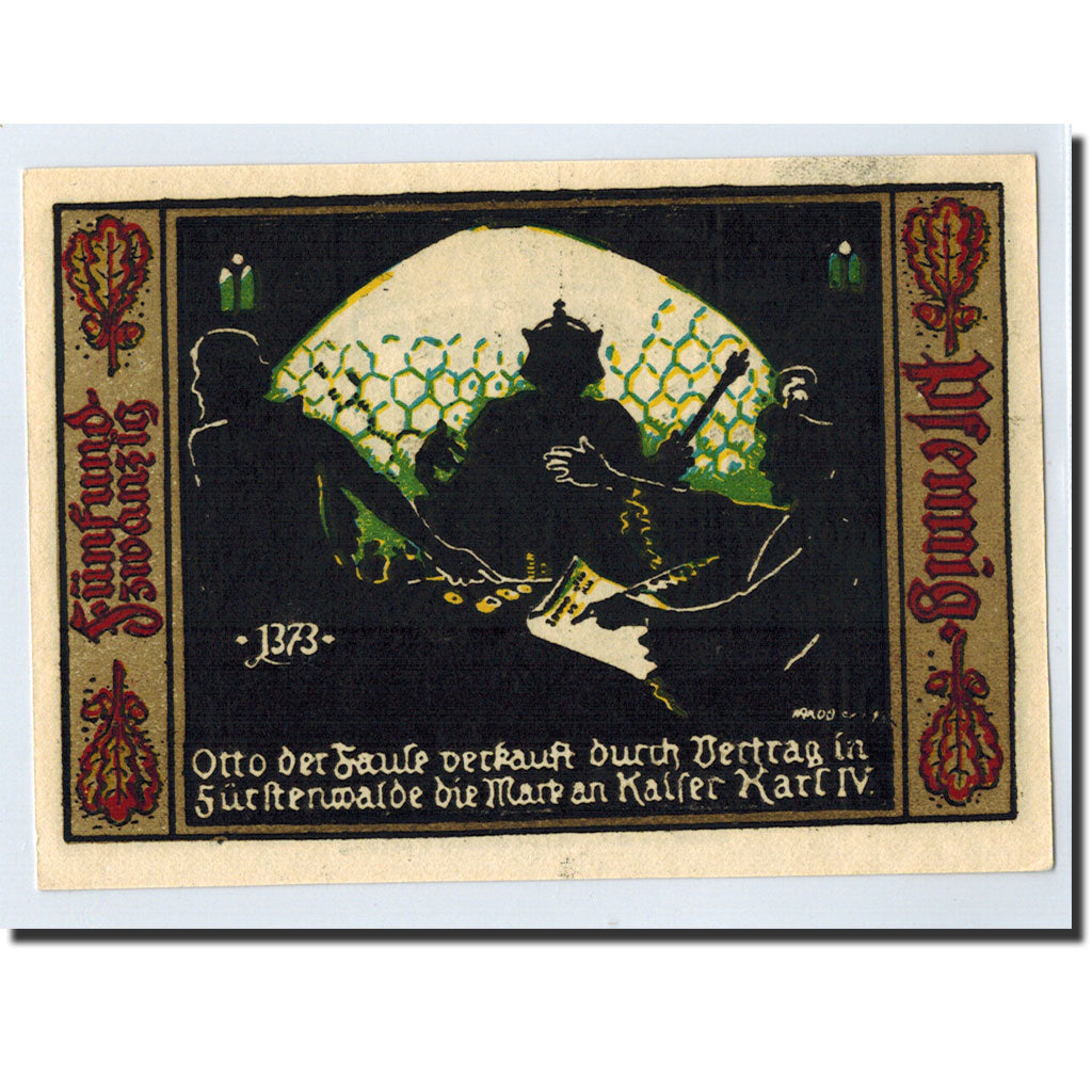 Banknote, Germany, Fürstenwalde, 25 Pfennig, personnage, 1921, UNC(63)