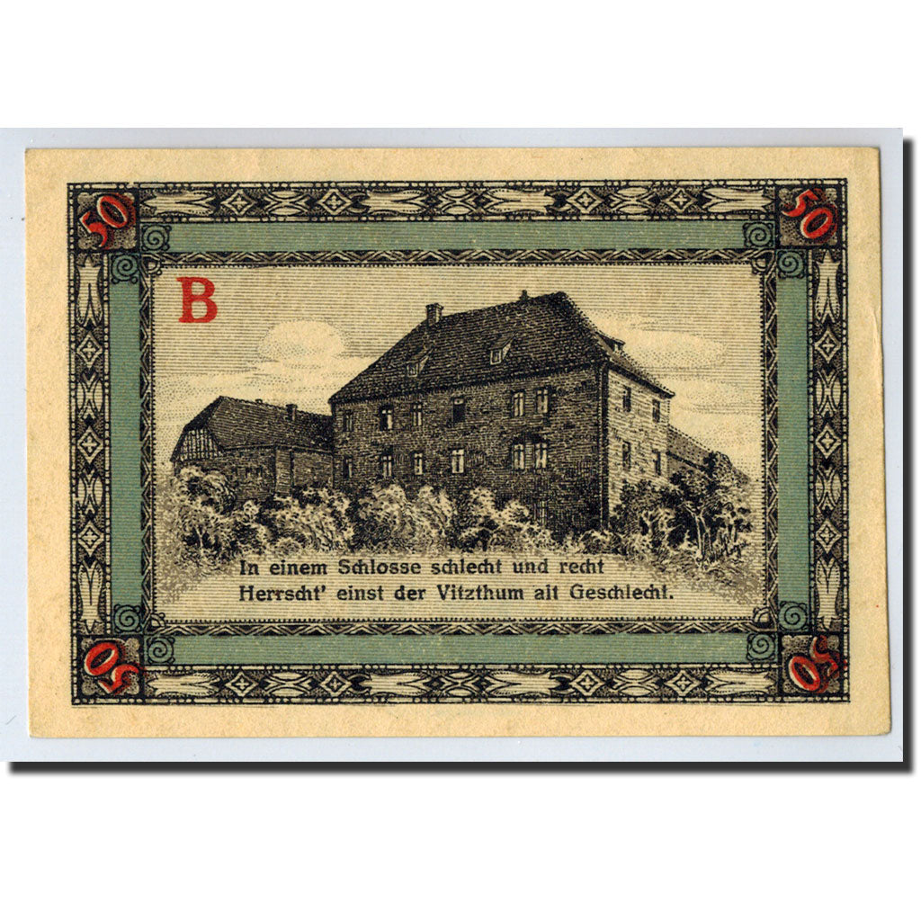 Banknote, Germany, Apolda, 50 Pfennig, Maison, 1921, 1921-08-01, UNC(63)