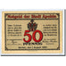 Banknote, Germany, Apolda, 50 Pfennig, place, 1921, 1921-08-01, UNC(63)