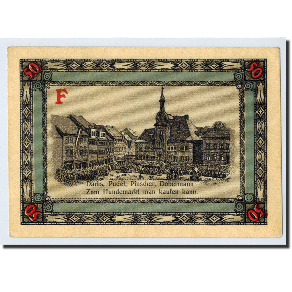 Banknote, Germany, Apolda, 50 Pfennig, place, 1921, 1921-08-01, UNC(63)