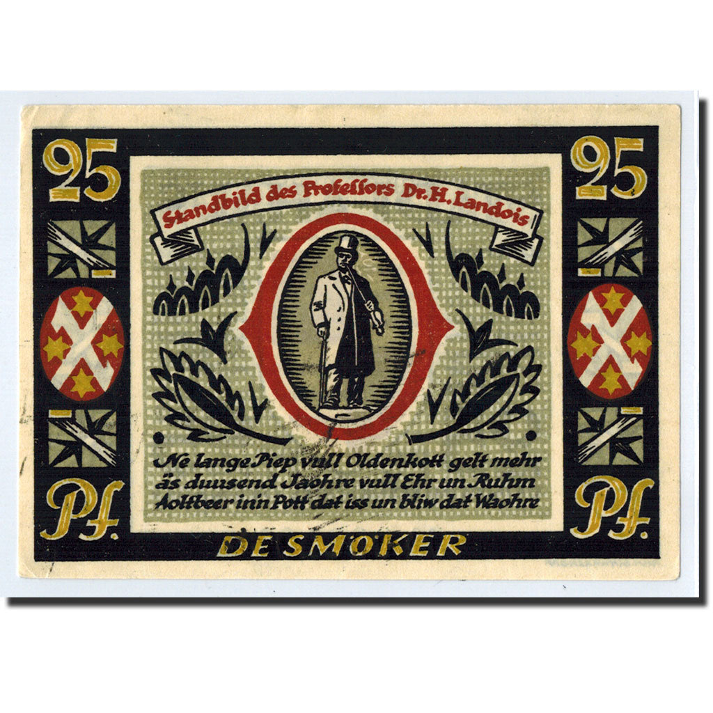 Banknote, Germany, Ahaus, 25 Pfennig, personnage, 1921, 1921-06-07, UNC(63)