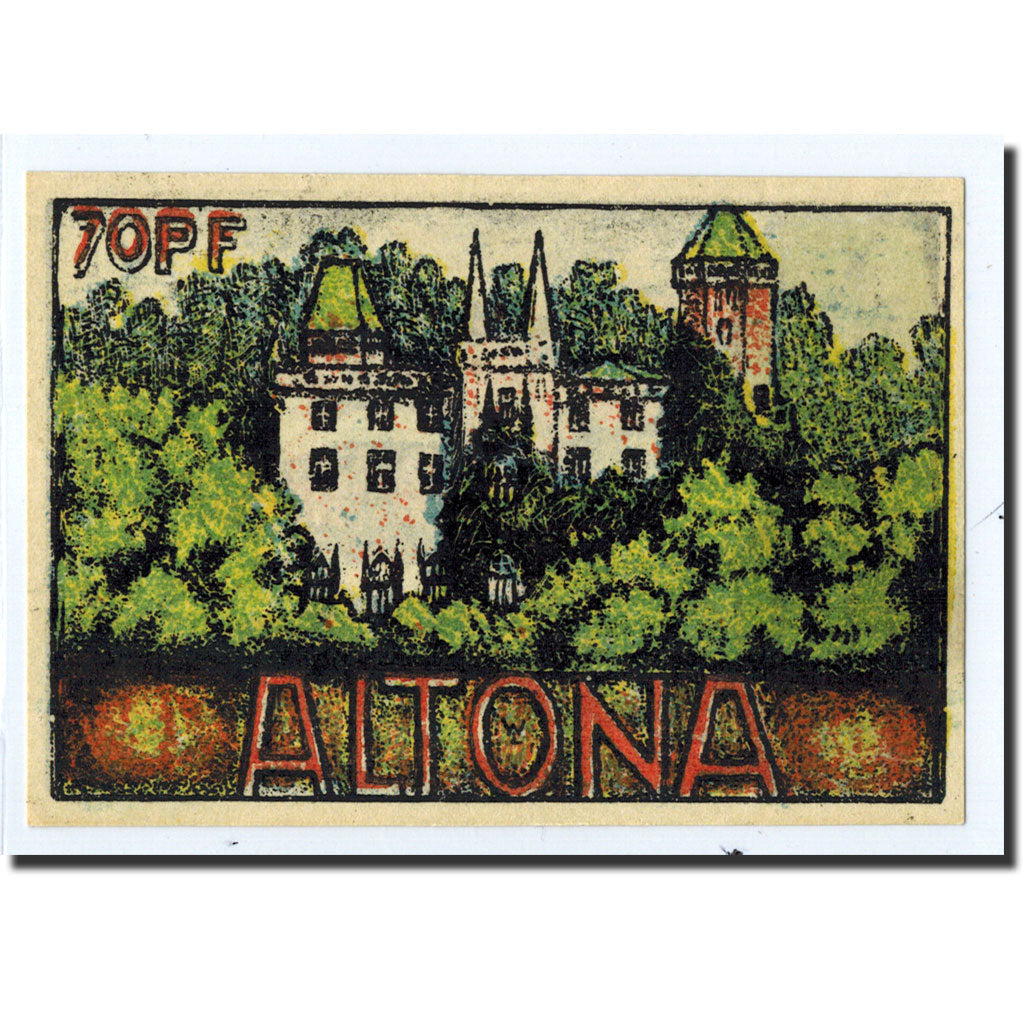 Banknote, Germany, Altona, 70 Pfennig, château, 1921, 1921-12-12, UNC(63)