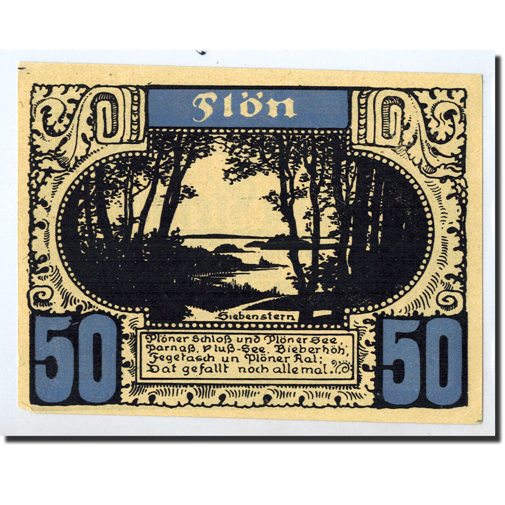 Banknote, Germany, Lutjenburg, 50 Pfennig, paysage 2, O.D, UNC(63), Mehl:843.1
