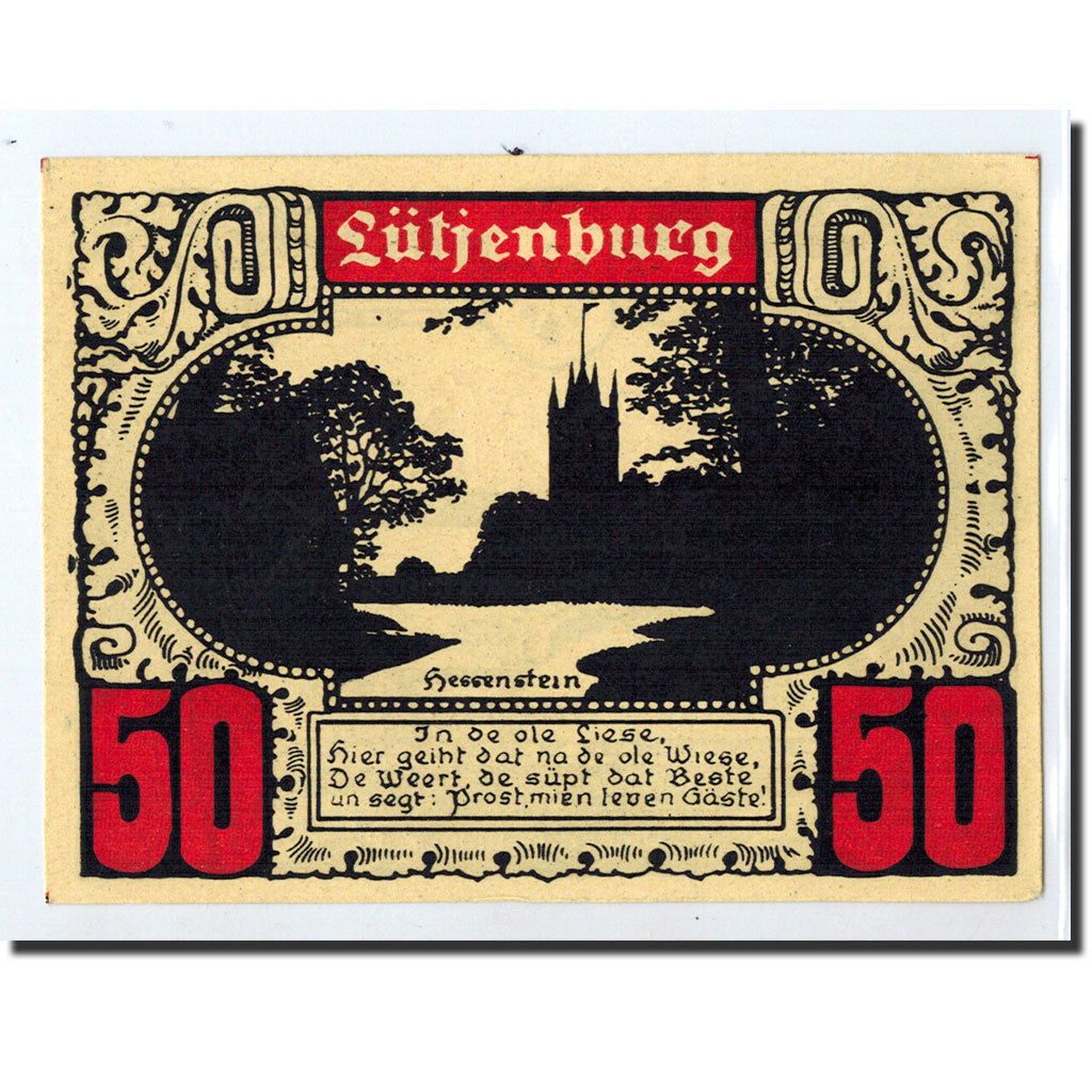 Banknote, Germany, Lutjenburg, 50 Pfennig, paysage 5, O.D, UNC(63), Mehl:843.1