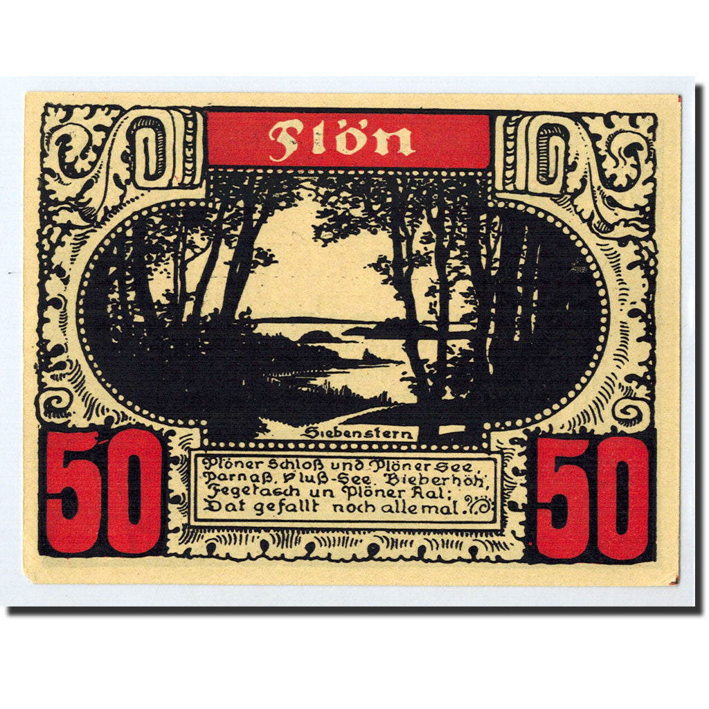 Banknote, Germany, Lutjenburg, 50 Pfennig, paysage 8, O.D, UNC(63), Mehl:843.1