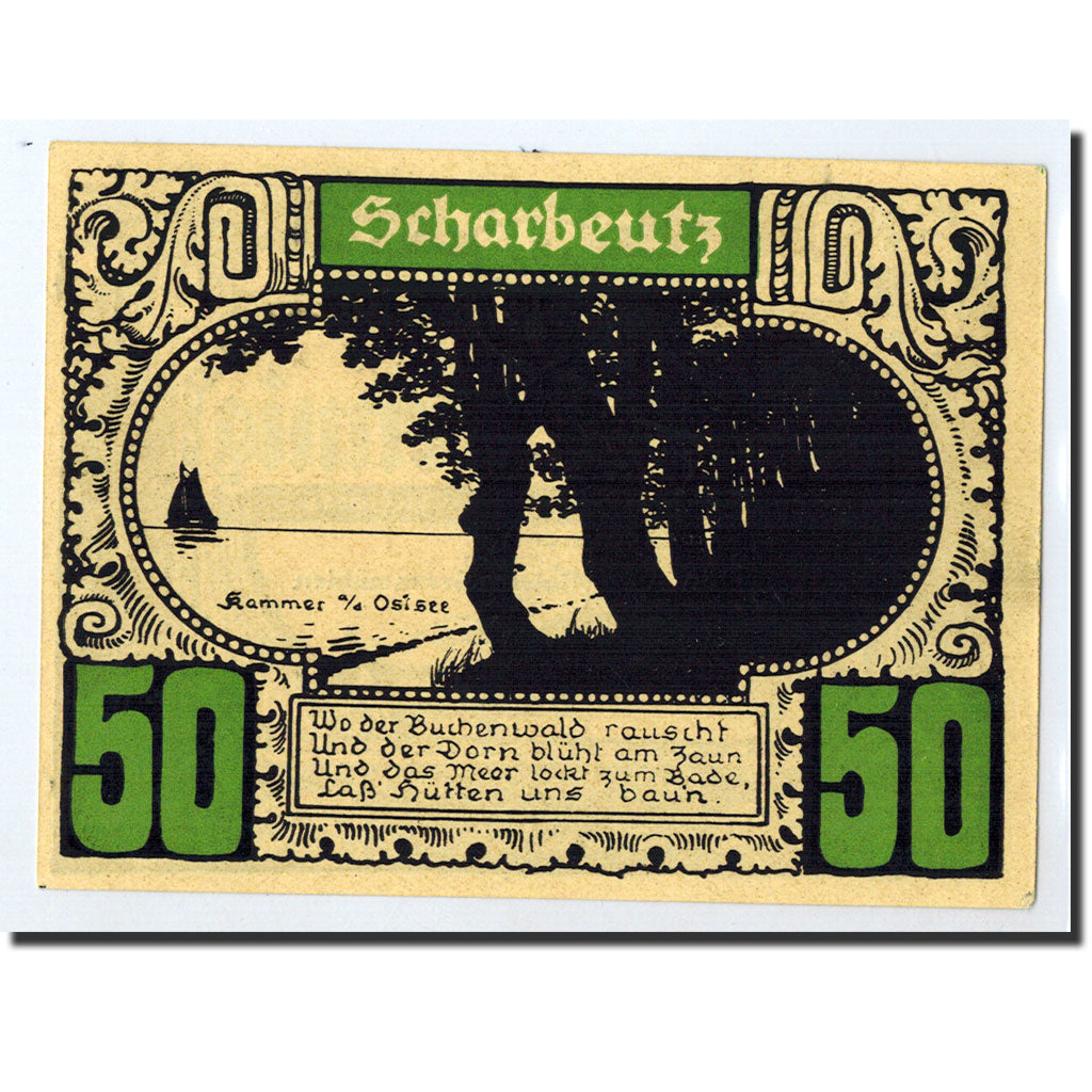Banknote, Germany, Lutjenburg, 50 Pfennig, paysage 10, O.D, UNC(63), Mehl:843.1