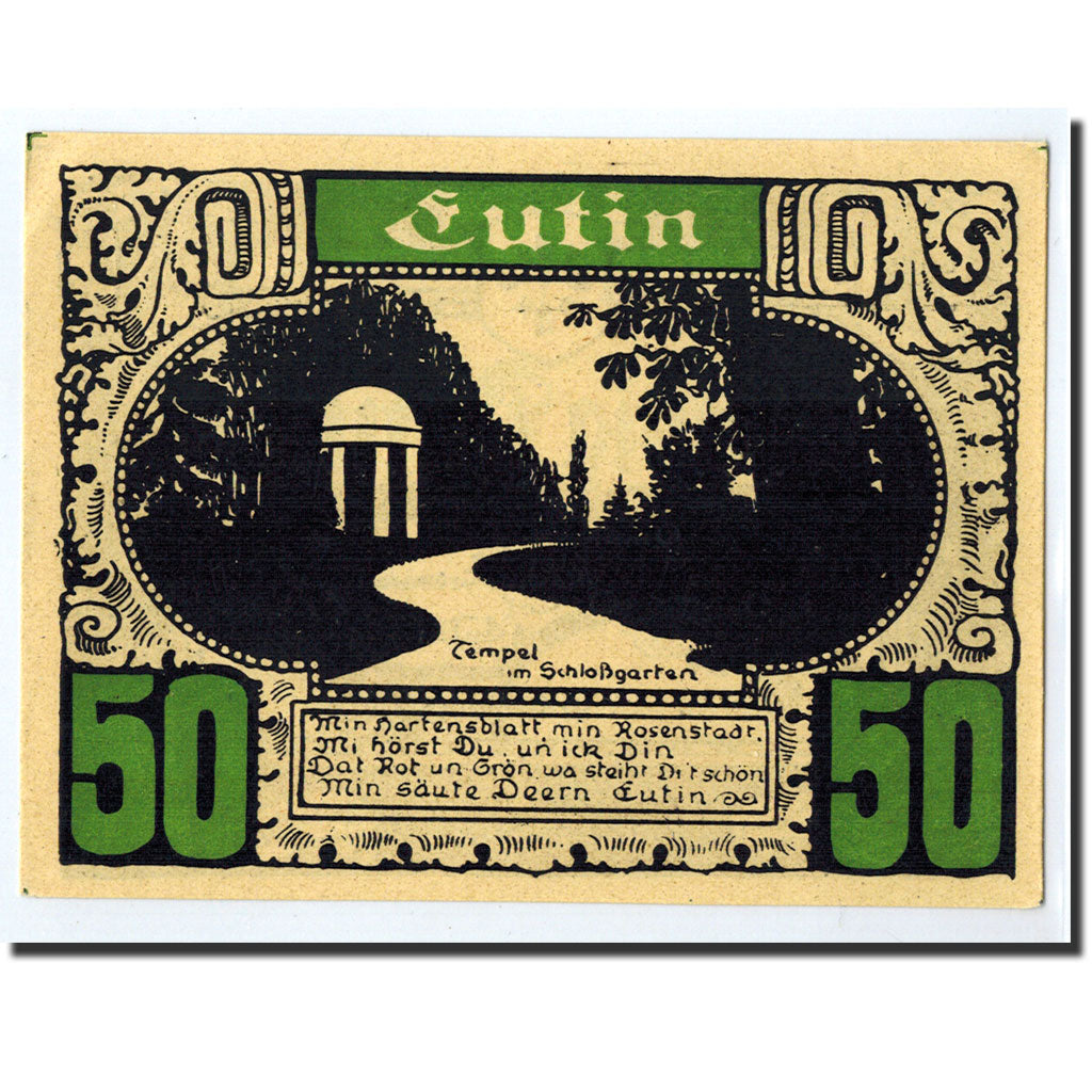 Banknote, Germany, Lutjenburg, 50 Pfennig, paysage 11, O.D, UNC(63), Mehl:843.1