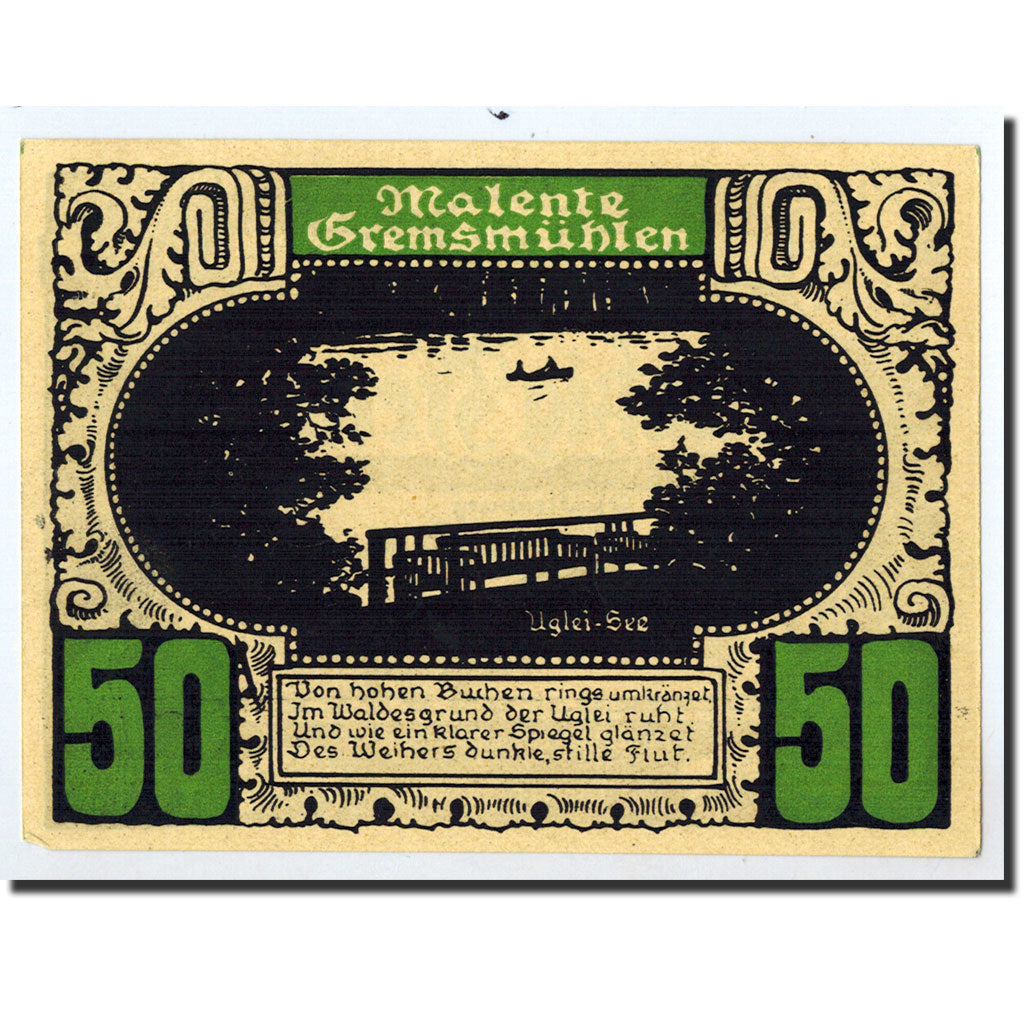 Banconote, Germania, Lutjenburg, 50 Pfennig, paysage 12, O.D, SPL, Mehl:843.1
