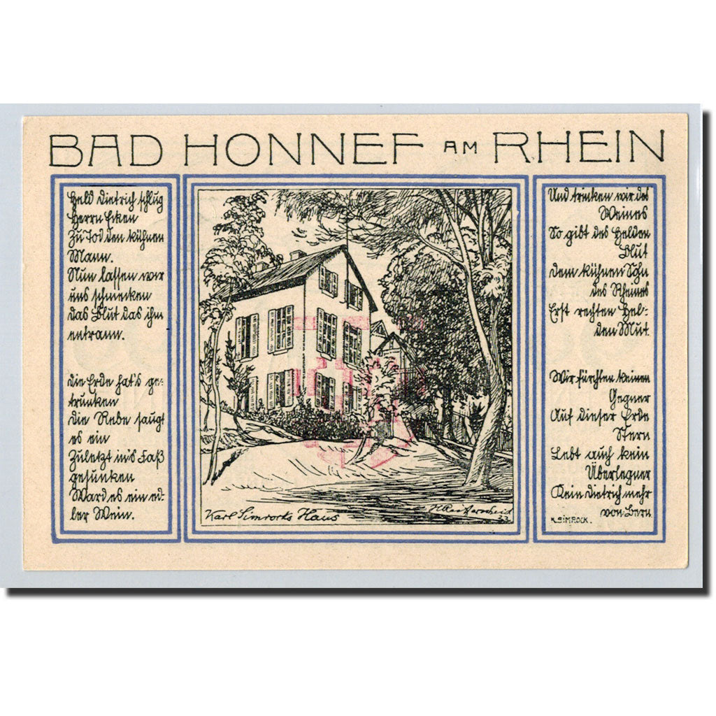 Banknote, Germany, Honnef a Rhein, 99 Pfennig, paysage, 1921, 1921-10-01
