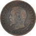 Moneta, Francia, Napoleon III, Napoléon III, 2 Centimes, 1855, Paris, B+